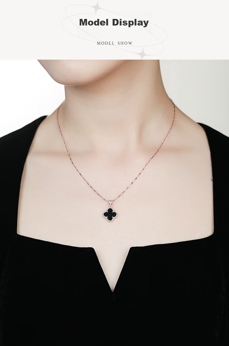 MANHE S999 Sterling Silver Four-Leaf Clover Necklace for Women, 2026 New Light Luxury High-End Birthday Gift for Girlfriend 16