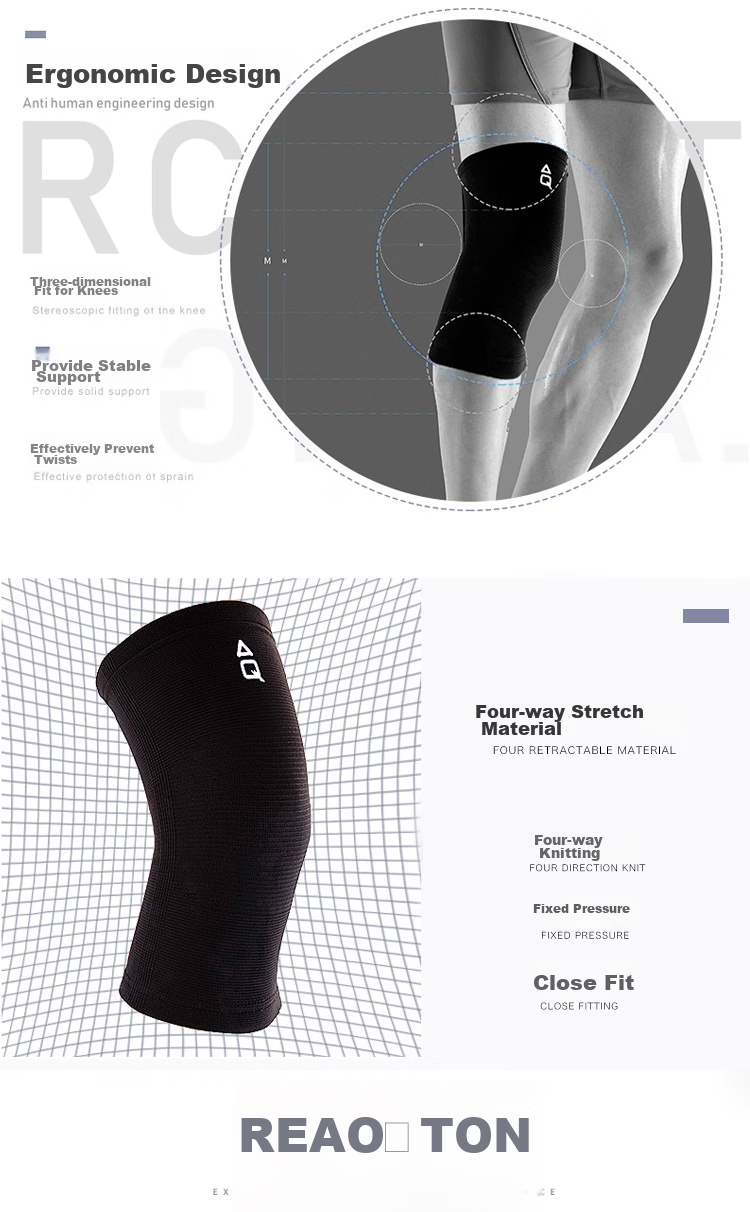 AQ Knee Brace for Sports, Running, Climbing, Mountain Climbing, Basketball, Badminton, Meniscus Protection, 1151XL Knee Sleeve, 40.6-45.7 Cm 6