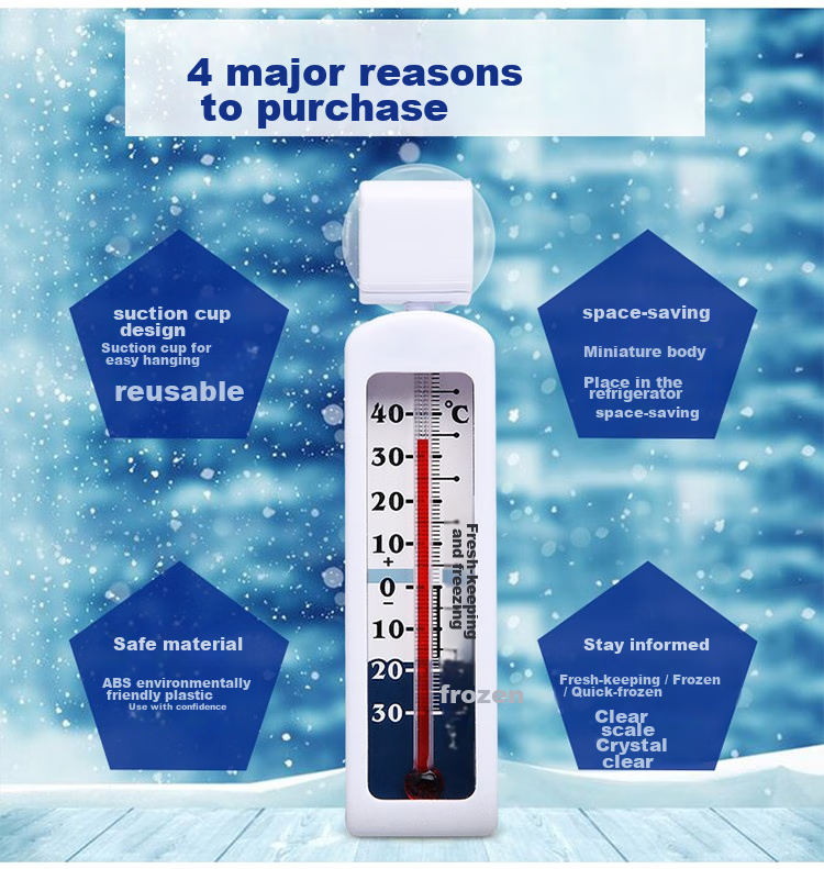 CHIGO Household Refrigerator Thermometer, Supermarket Freezer, Pharmacy Freezer, Refrigerated Storage Cabinet, Cooler Box Temperature Gauge ZG-8011 3
