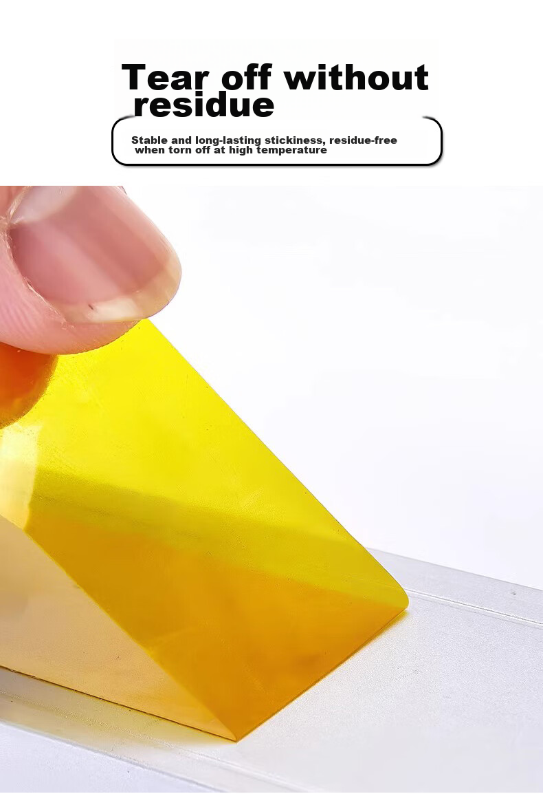 Elifo Insulation High-Temperature Resistant Tape, Golden Finger Polyimide Tape, Heat Insulation up to 300 Degrees, Golden Yellow Battery Tape, Heat-Resistant Tea-Colored Semi-Transparent Adhesive Paper, 1 Roll 10mm*33m 8