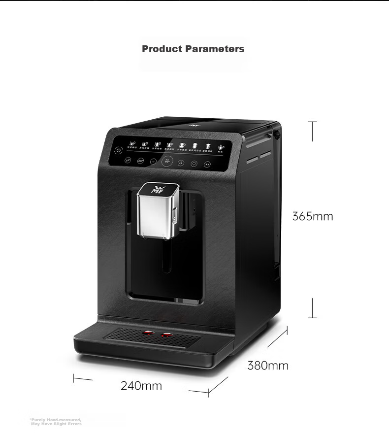 WMF Futengbao Imported Fully Automatic Coffee Machine, 200 Micro-Pressure, No Disassembly Required for Cleaning, 5 Grinding And Frothing Settings, All-In Machine for Home And Office Use 19