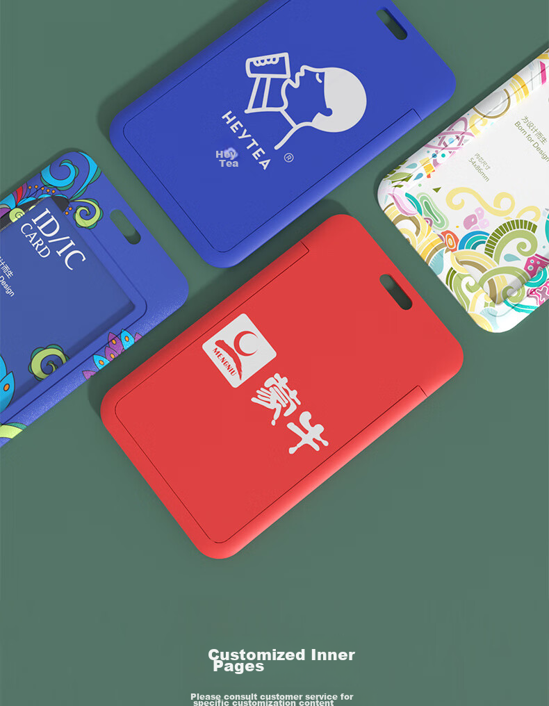 Reap Business ID Card Holder Vertical Style 1 Card Holder + 1 Lanyard Employee Badge Factory Nameplate Work Permit Bus Card Holder Red 7151 7