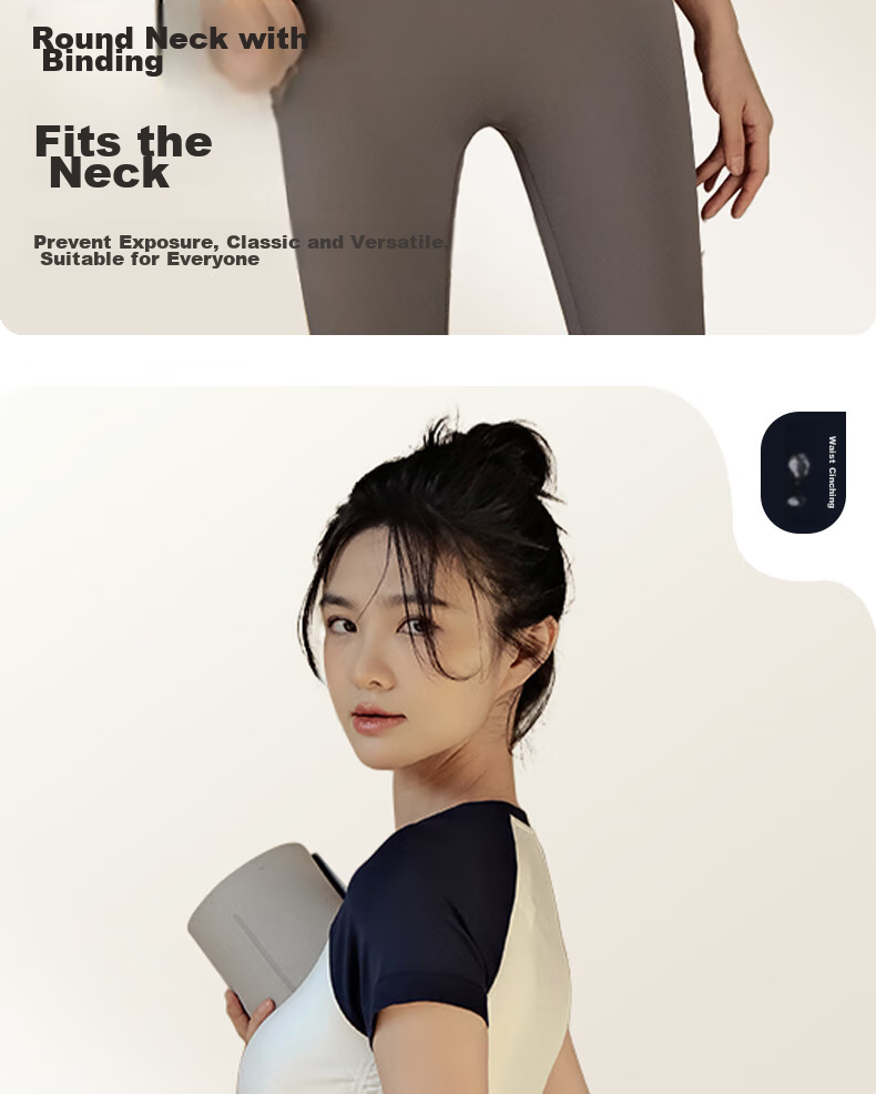 XUEXIMAN Yoga Wear for Women, Summer Sports Short-Sleeve T-Shirt, Pilates Top, Running And Cycling Quick-Dry Fitness Clothing 6