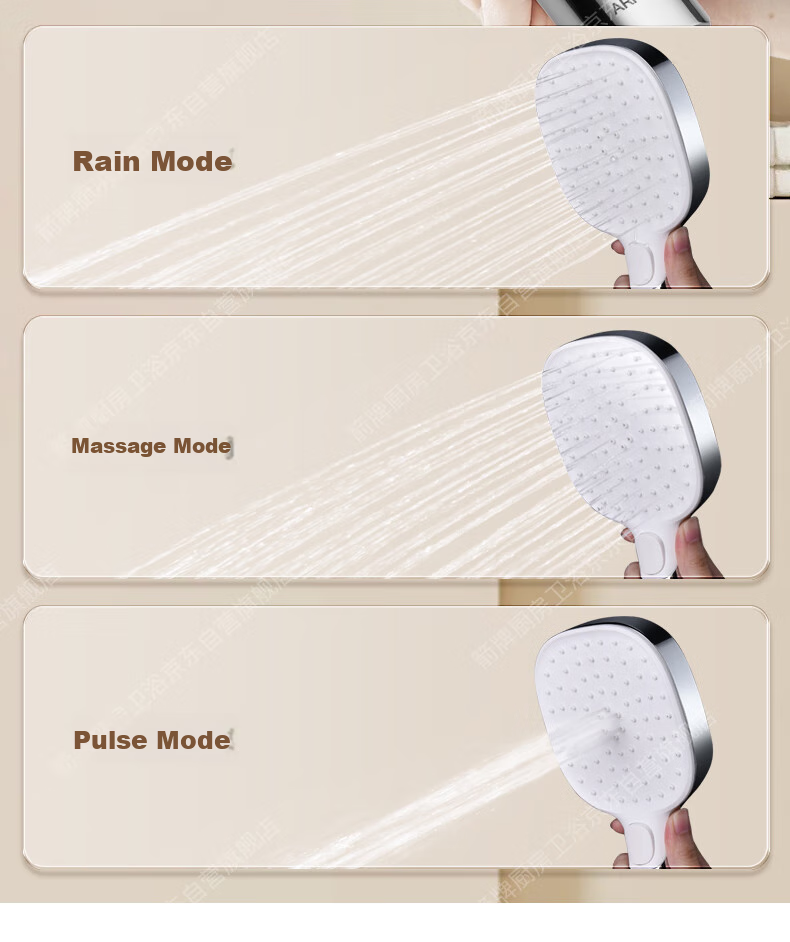 ARROW Shower Head, Independent Water Distribution Piano Key Shower Head, Handheld Spray Gun, High-Pressure Shower Head 12