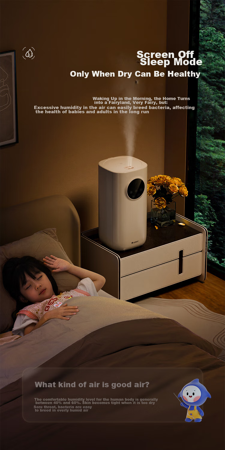 GREE Humidifier for Home Bedroom, Baby And Pregnant Women Bedside, Quiet Antibacterial Air Humidifier, Desktop Or Floor-Standing Office Large Capacity Aromatherapy Mist Generator with Heating Function (62aPro) 9