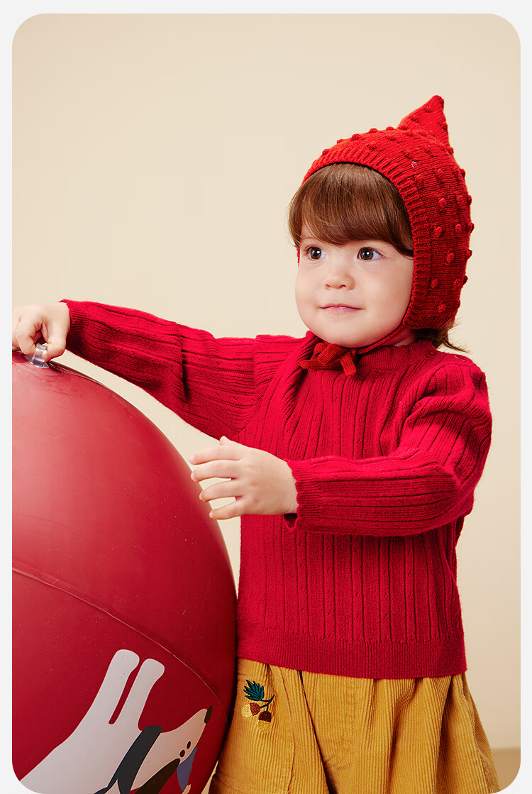 Minibala Girls' Baby Half Turtleneck Soft Sweater Base Layer Skin-Friendly Warm Sweet 2025 Winter 9