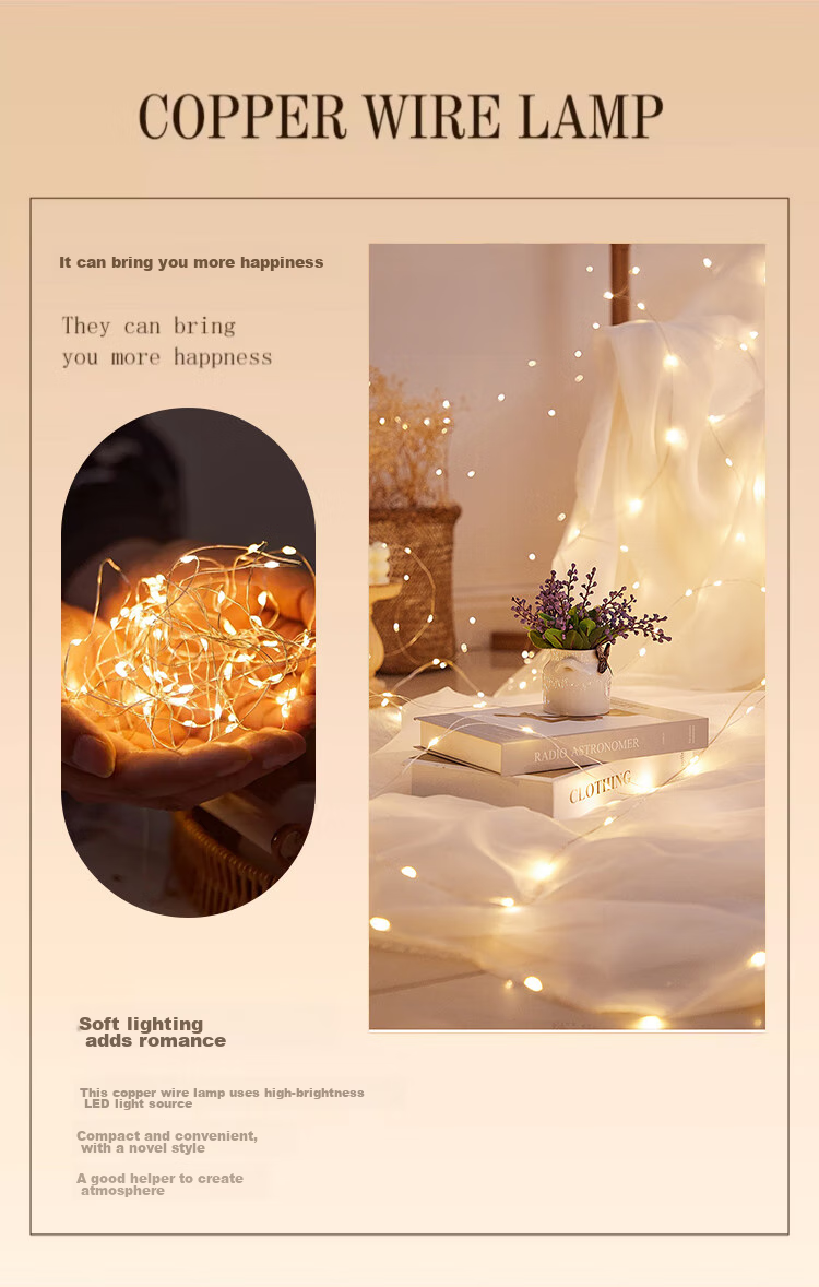 Guangduola LED String Lights, Festive Atmosphere Light Strips, Room Decoration Small Colorful Lights, Mid-Autumn Festival Gift Bouquet Decorative String Lights, 5-Pack 3