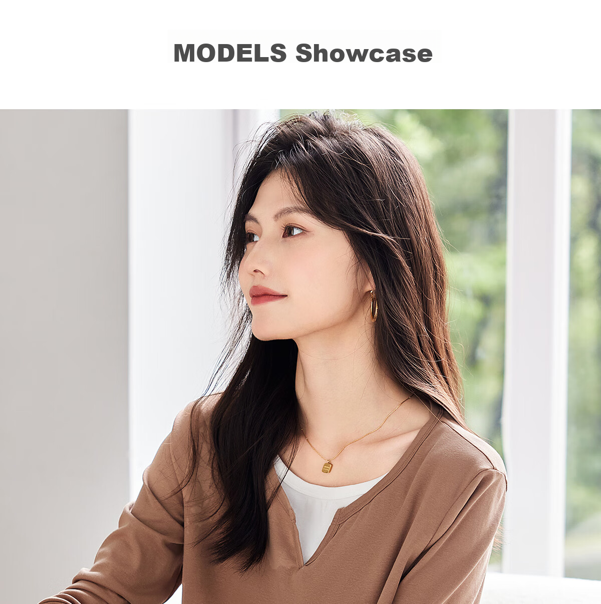 Taxiang Long-Sleeve T-Shirt for Women, Wilderness Maillard Small V-Neck Faux Two-Piece Top T-Shirt Spring Autumn Contrasting Color Base Shirt T143T2042 19