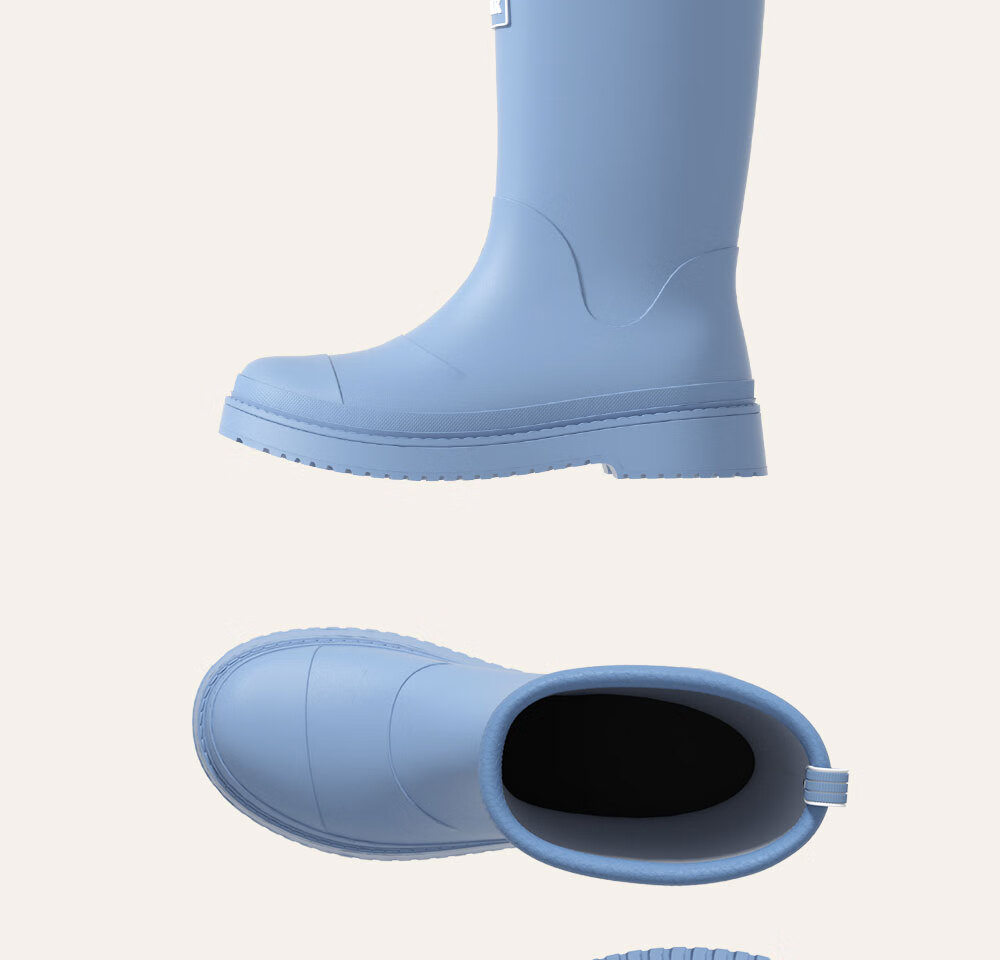 Paul Frank Women's Fashion Rain Boots Camping Outdoor Waterproof Non-Slip Rubber Shoes Blue Drawstring Style Size 40 14