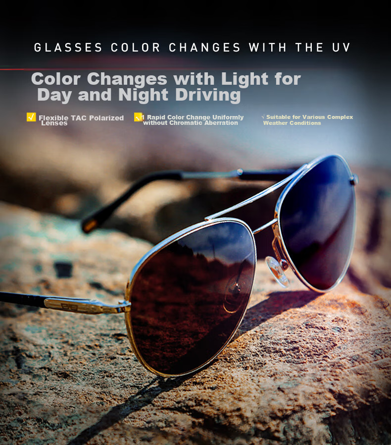 CAPONI Night Vision Glasses for Men And Women, Polarized Photochromic Sunglasses, Day And Night Use, Specialized for Night Driving, Anti-Glare 1
