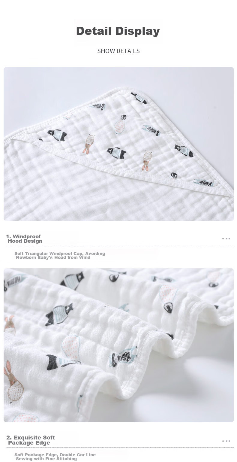 Tongyan Baby Swaddle Blanket, Newborn Anti-Startle Swaddling Cloth, Class A Pure Cotton Gauze, Baby Delivery Room Summer Wrap Blanket 12