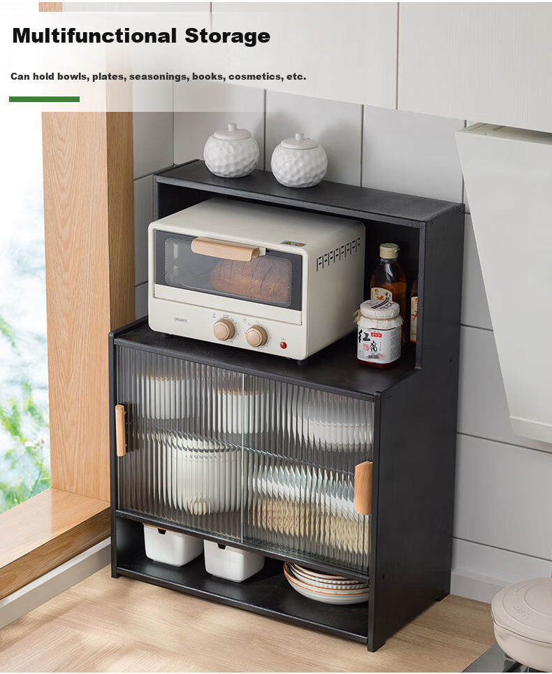 Laozhujiang Multi-Layer Desktop Cup Holder, Kitchen Countertop Storage Rack, Water Cup Organizer Cabinet, Tableware Storage Shelf, Table Seasoning Rack, 45cm Long 14