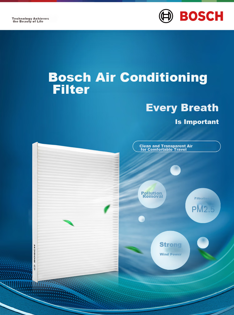 BOSCH Single-Effect Air Conditioning Filter Element 0986AF4036 Compatible with Audi A4/A5/Q5/Porsche Macan And Others 1