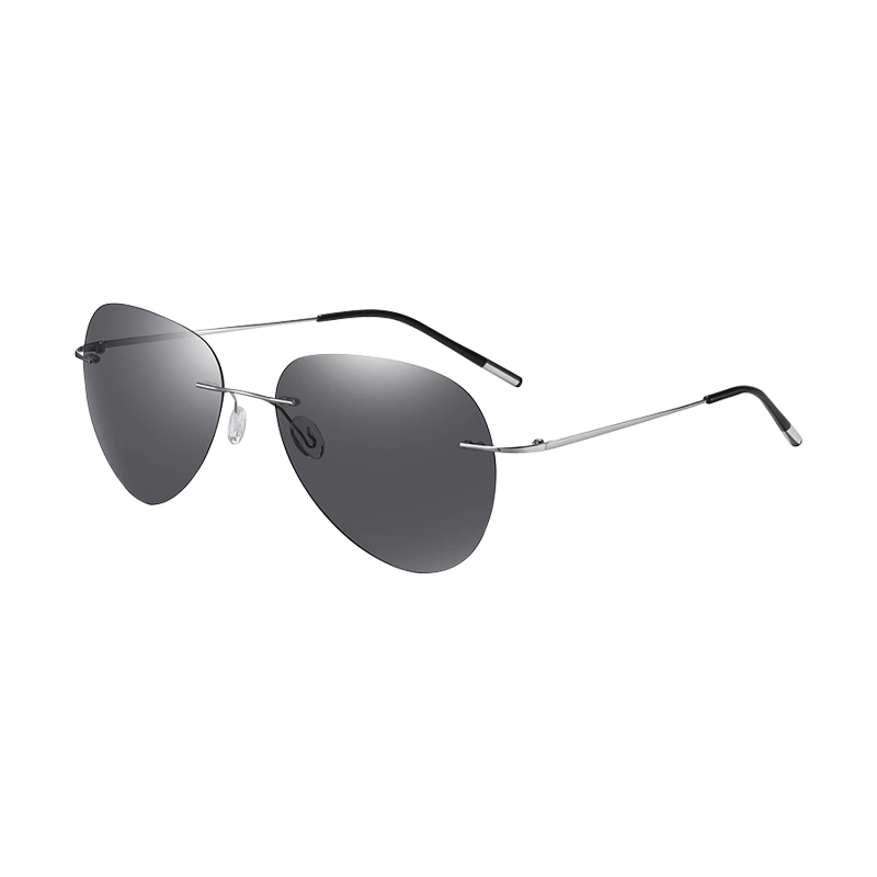 LESCA LUNETIER Ultra-Light Frameless Polarized Sunglasses for Men, Driving-Specific Non-Fading Driving Glasses, Fishing And Pilot Round Sunglasses