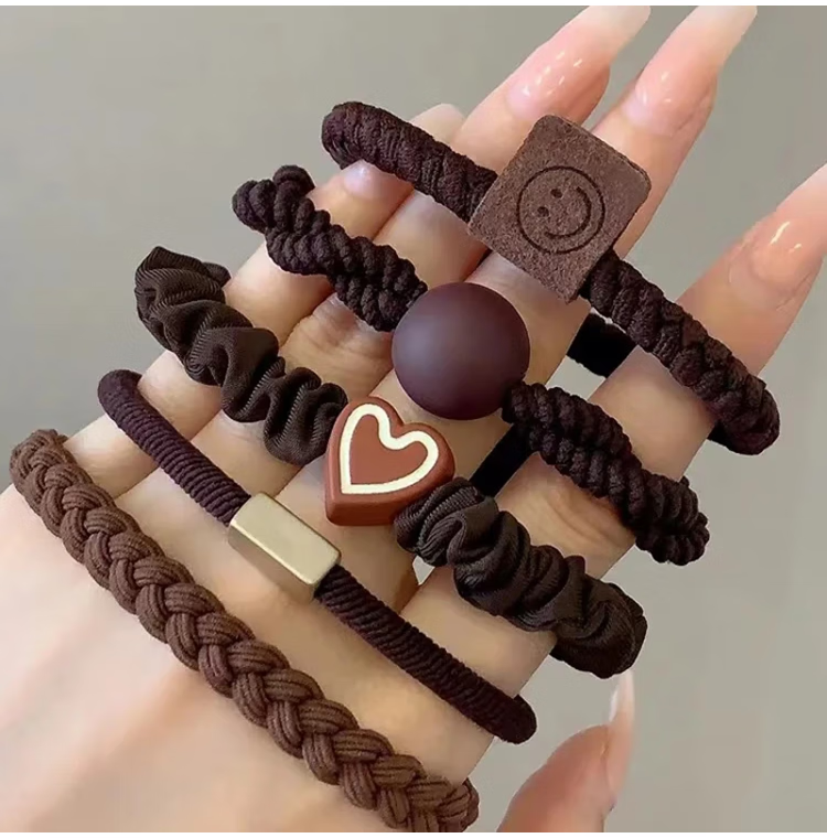 Yefili 12-Pack High Elasticity Seamless Extra Wide Thick Hair Ties Durable Hair Bands for Women High Ponytail Hair Accessories 11