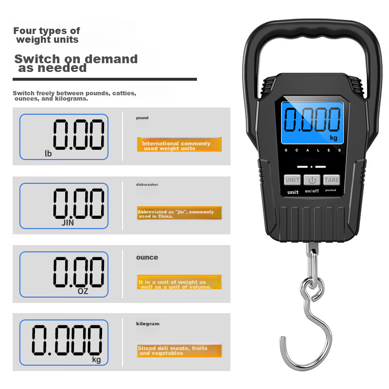 Kaifeng Handheld Scale, Electronic Scale, Portable Scale, Gram Scale, Vegetable Scale, Express Delivery Hanging Scale, High-Precision Luggage Scale, 50kg Capacity 11