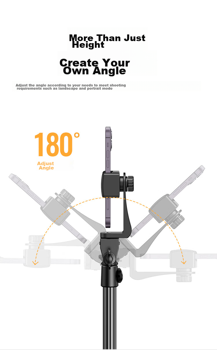 UGREEN Floor-Standing Phone Stand, Live Streaming Tripod, Multifunctional Gimbal, Anti-Shake Selfie Stick, Outdoor Portable Shooting And Recording Photography Stand, Can Be Used Horizontally, Vertically Or Downward, Large Gimbal Phone Mount 10