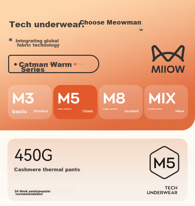 MiiOW [Cashmere Fleece Thickened] Women's Thermal Underwear, Solid Color Cotton Pants, Autumn And Winter Knee Protection Lining Pants 1