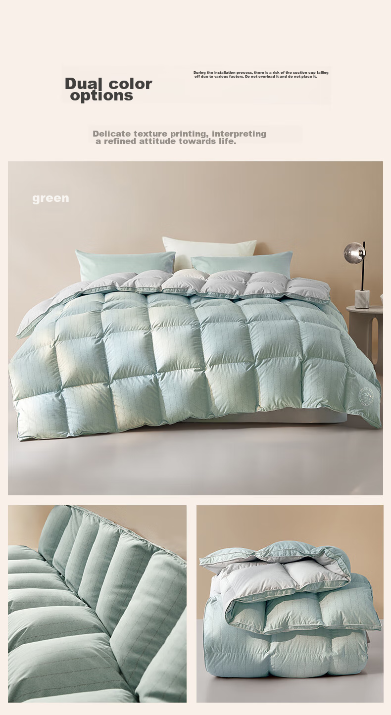 LUOLAI Home Textiles, down Comforter, 95% Goose Down, Machine Washable, Class A Anti-Mite, Warm Winter Duvet Insert, Approximately 4.3 Jin (2.15 Kg), Pink 13