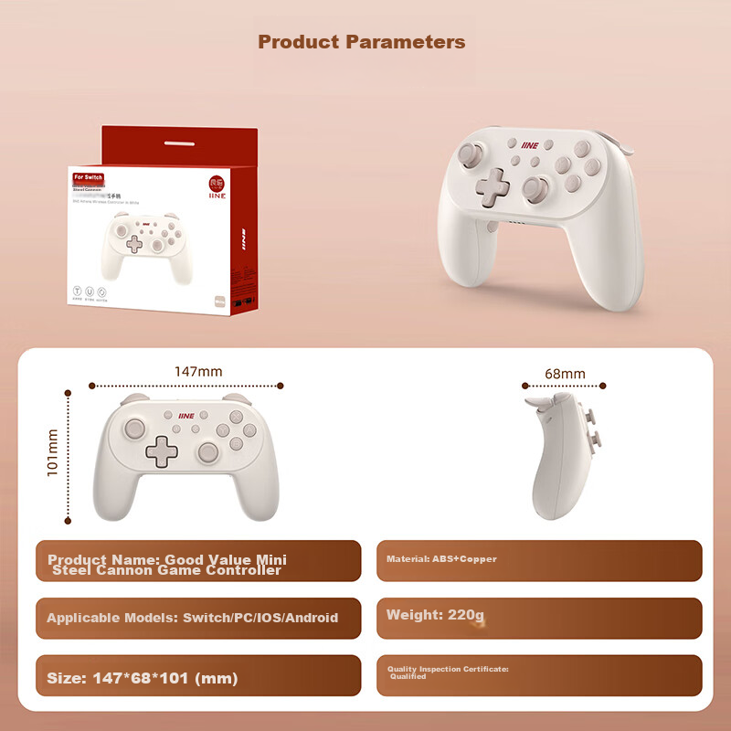 Liangzhi (INE) Little Steel Cannon Controller Switch2 Awakening PRO Controller Bluetooth Wireless Mobile Phone PC Steam TV Macro Recording Pokemon ZA NS2 Accessory 8