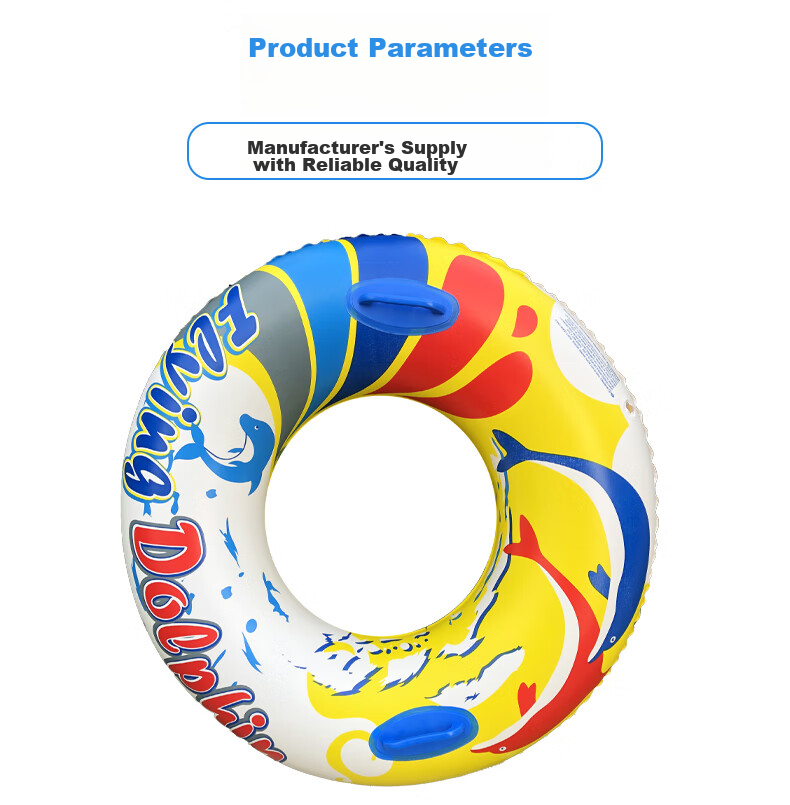 Yonglebao Thick Colorful Swimming Ring with Handles, Armpit Float Life Buoy Cartoon Design for Children And Adults, Water Play Inflatable Rings, 2-Pack 3