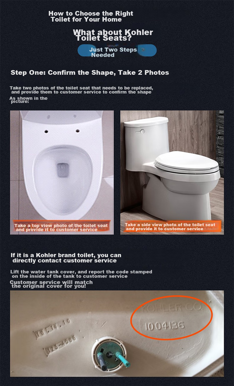 KOHLER Curved Toilet Seat Cover, V-Shaped Cover for Toilet, 4713T-0 PP Slow-Close Cover, 445mm 1