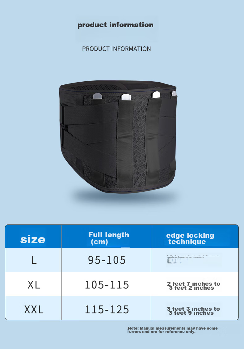NAILEKESI N Medical Grade Self-Heating Waist Support Belt, Warm Lumbar Disc Herniation Post-Operative Steel Plate Back Brace for Men And Women, Middle-Aged And Elderly Winter Use 8