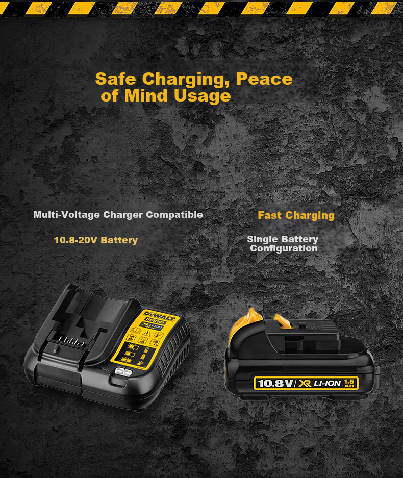 DEWALT 12V Lithium-Ion Drill Driver Electric Screwdriver Two Batteries One Charger Set DCD700DK2-A9 9