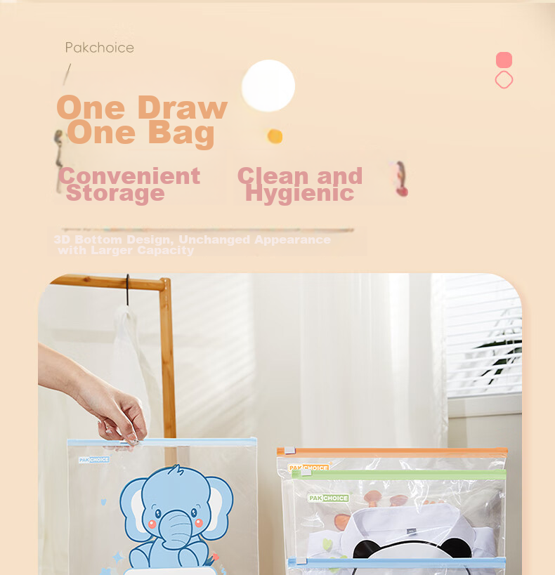 PAKCHOICE Travel Storage Bag, Maternity Bag, Essential Travel Items, Kindergarten Clothes Storage Bag, Suitcase Travel Sealed Bag 4
