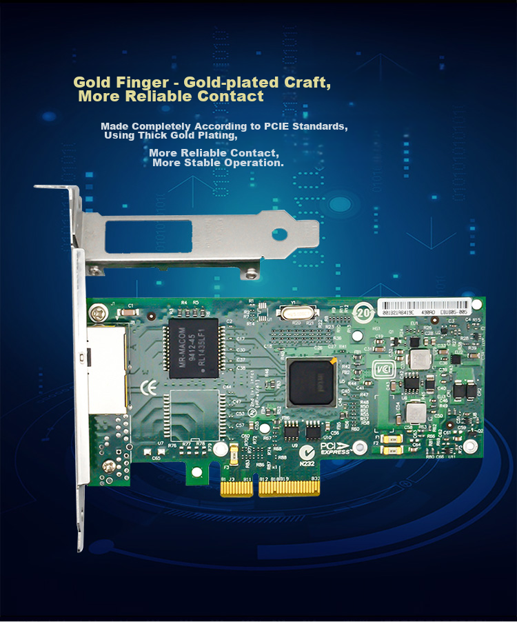 EB-LINK PCIE X1 Gigabit Dual-Port Server Network Card, I350-T2V2 Electrical Port Network Adapter, Machine Vision Industrial Camera, Intel I350AM2 Chip 5