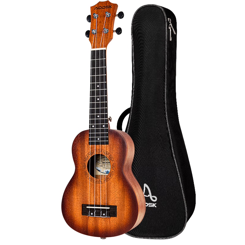 AODSK AUS-P06TSM Ukulele for Men, Women, Students And Children Beginners 21-Inch Small Guitar Sunset Color