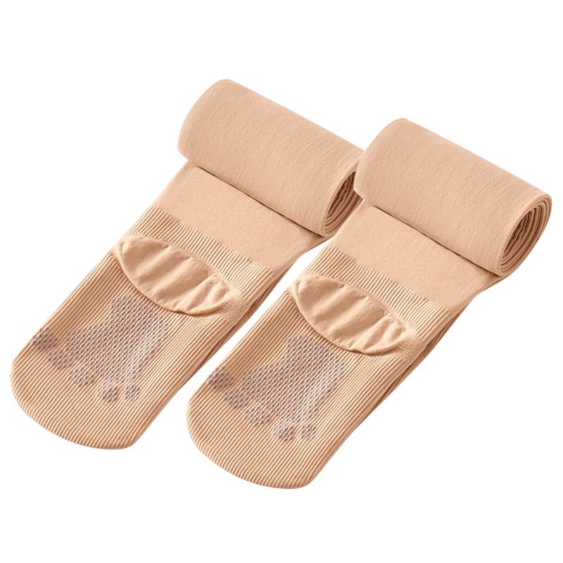 LangSha Children's Socks, Girls' Spring And Summer Leggings, Barefoot Aid, Non-Slip Dance Socks, Pantyhose, 2-Pack, Size L