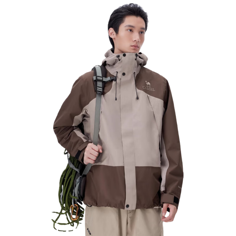 CAMEL Outdoor Hardshell Waterproof Jacket AK80 Men's Heavy Rain Hiking Mountaineering Coat A14CATR722