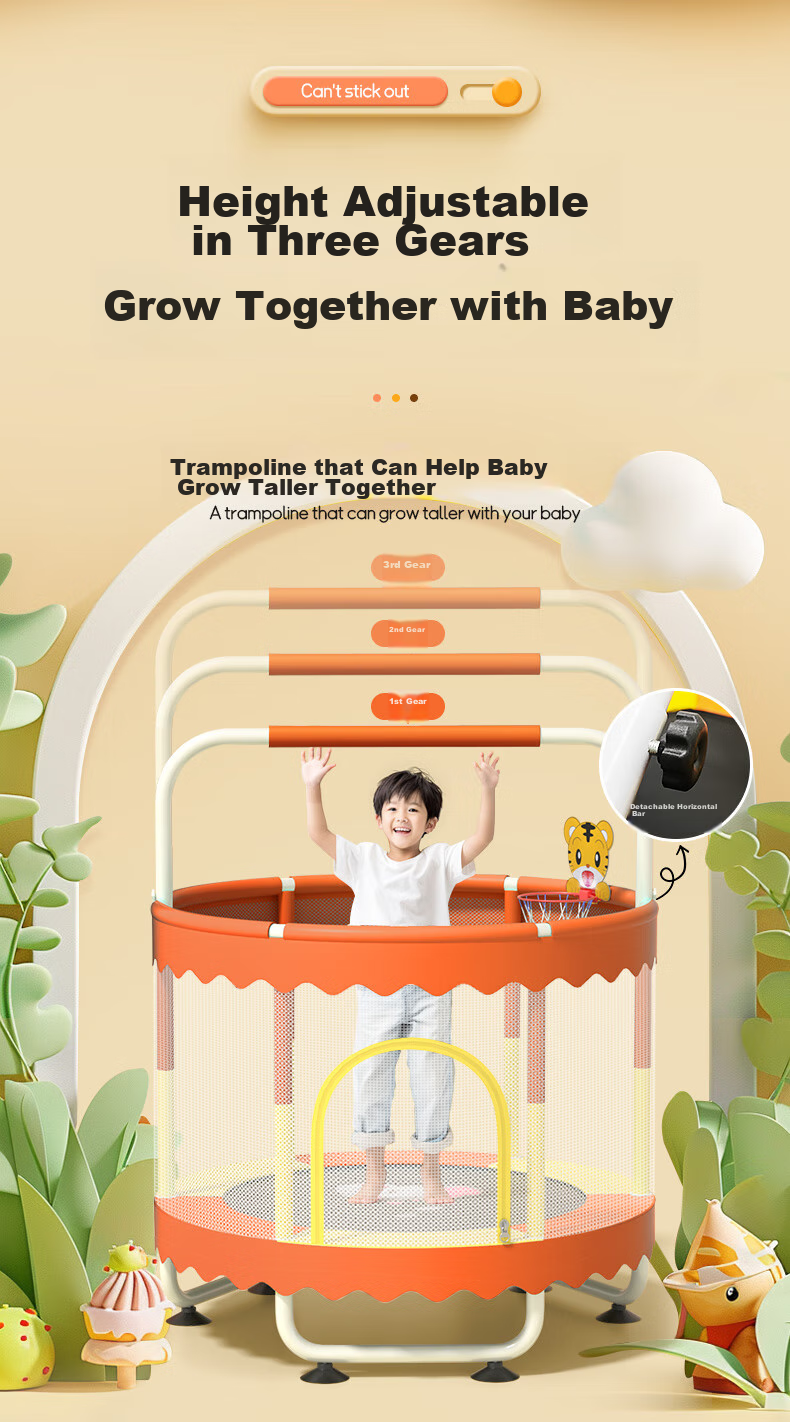 Mdikawe Indoor Trampoline for Home Use, Bouncy Bed Toy for Infants And Children Aged 1-2 Years Old, New Year And Birthday Gift 28