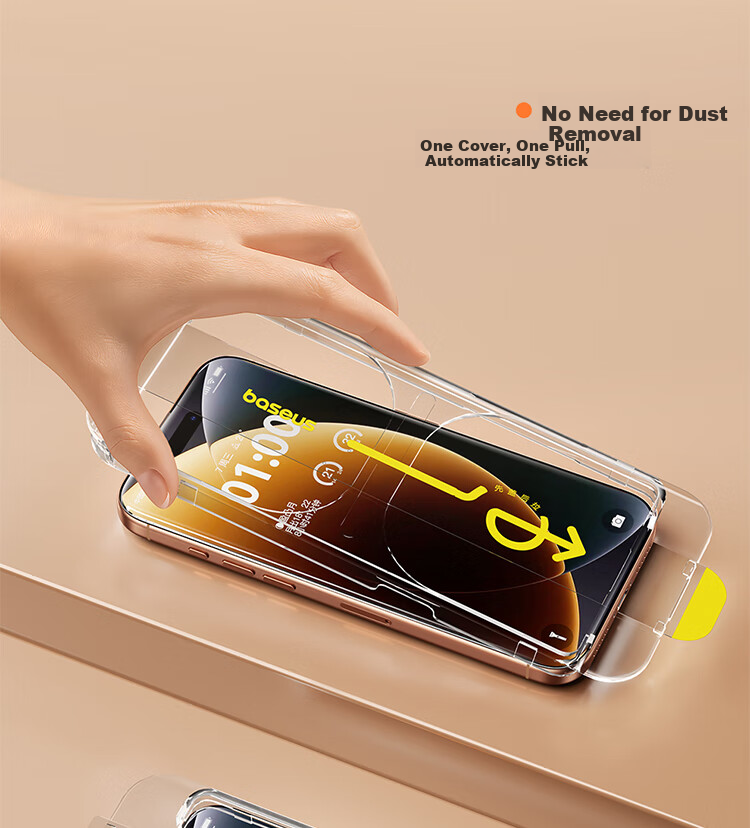 BASEUS [AR Anti-Glare] Tempered Glass Screen Protector for IPhone 17 Pro Max, Full Coverage HD Clear Dust-Free Installation Protective Film, 2-Pack 15