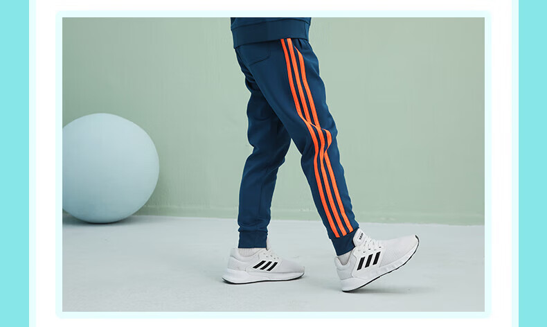 Adidas Children's Pants, Autumn Outdoor Casual Sports Trousers, Windproof Joggers, Red/white, Size 116 16
