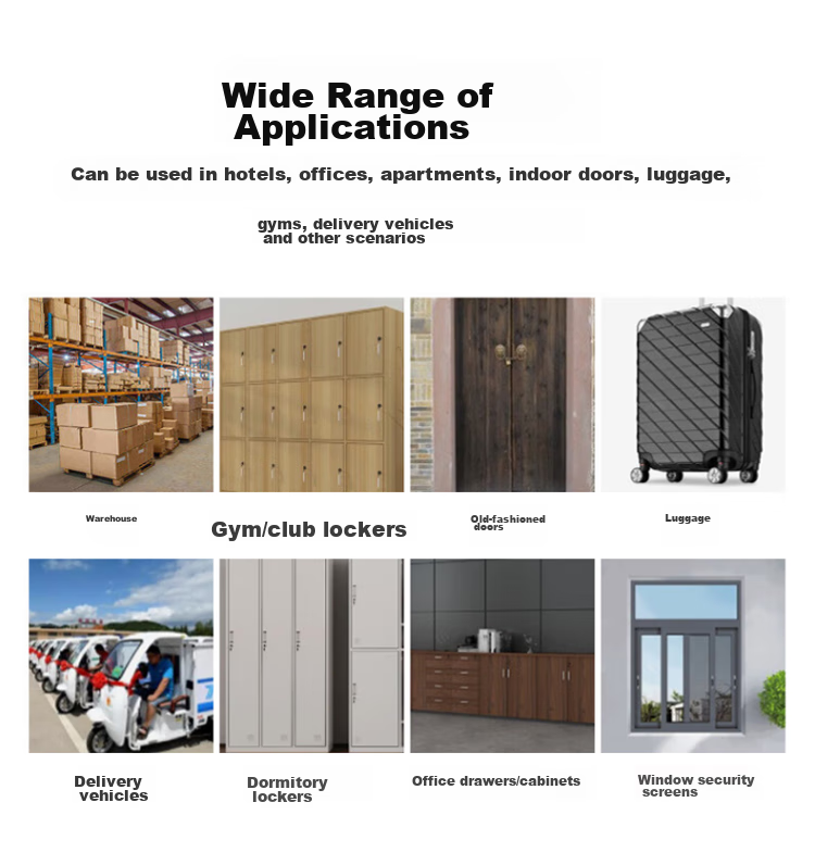 GSON GSON Smart Fingerprint Padlock for Warehouse, Dormitory, Courtyard Gate, Security Anti-Theft Anti-Freezing Electronic Lock 9