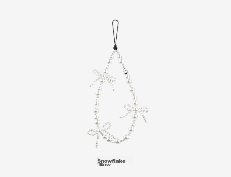 CASETIFY Snowflake Bow Phone Chain, Suitable for All IPhone Series, Portable Phone Lanyard Accessory 5