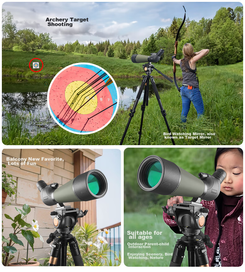 FEIRSH Monocular Telescope, High Definition, High Magnification, Large Aperture, Variable Magnification, Professional-Grade, Entry-Level, Low-Light Night Vision, Bird Watching, Moon Viewing, Target Shooting 9