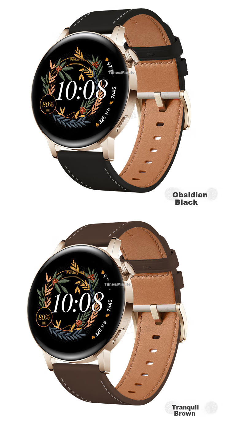 Watchbond Leather Strap for Huawei Watch GT7/GT6 Women's Model, Compatible with GT5/GT5Pro/GT4/Watch6/6Pro/5 Women's Models, 41mm Genuine Top-Grain Cowhide Elegant White Strap 12