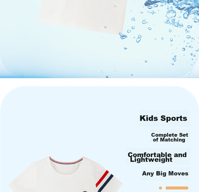 NUBIWU Children's Short-Sleeve Set, Boys' Pure Cotton Round Neck Summer Half-Sleeve Two-Piece Set, Big Kids' Shorts Sports Suit 6
