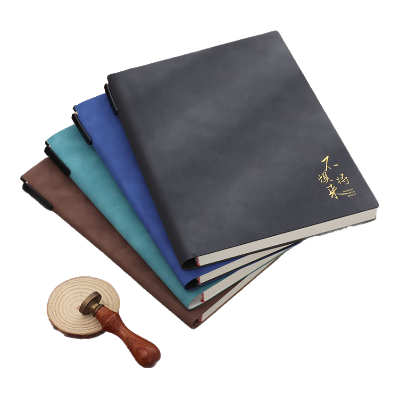 Faramon Notebook, Vintage Sheepskin B5, Thickened 360-Page Journal, Can Insert Pen, Work Meeting Record Book, Business Office Diary, Black - Fearless for The Future