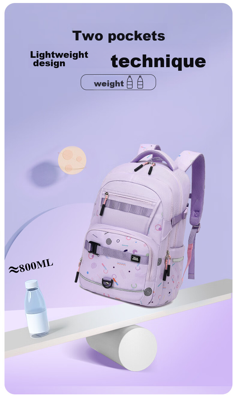 Herder Backpack for Primary School Students Grades 4-7, Ultra-Light Large Capacity Spine-Protecting Schoolbag for Boys And Girls, Stylish Children's Backpack 9