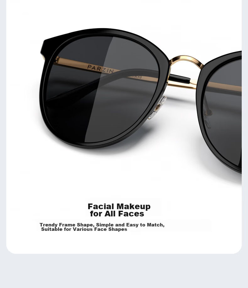 PARZIN Polarized Sunglasses for Women, Retro Large Frame Sun Protection Glasses, Driving Fashionable Sunglasses Gift PZ9913 7