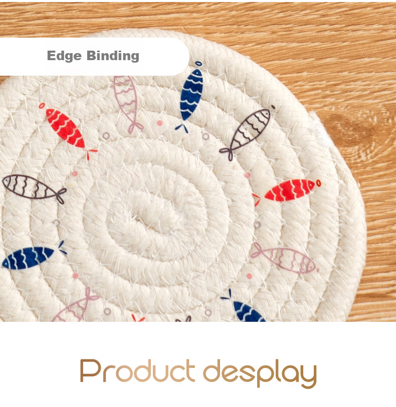 Onlycook Heat-Resistant Placemat, Dish Coaster, Cup Mat, Japanese Minimalist Anti-Scalding Pad, Household Western Dining Mat Bowl Coaster, 18cm 11