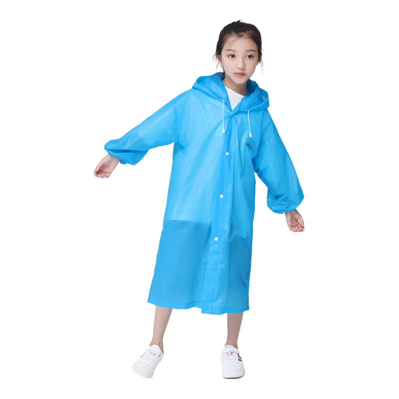 Lehuolvxing Disposable Raincoat for Children, Thickened Full-Body Waterproof Poncho for Primary School Students, Easy-To Outdoor Travel Raincoat with Drawstring