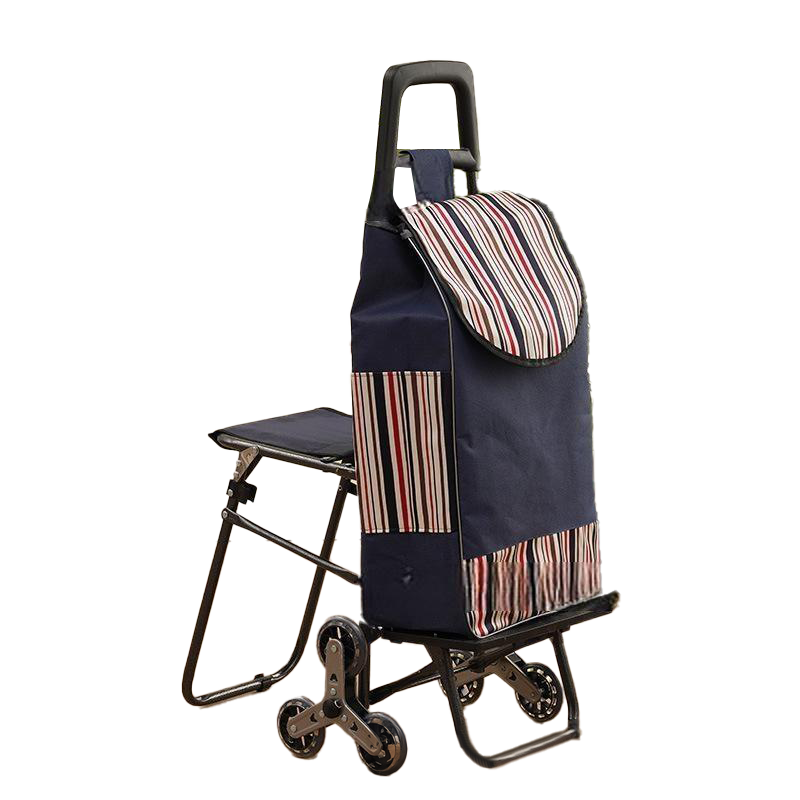 Adiya Shopping Cart, Can Be Used As A Grocery Cart, Small Pull Cart, Supermarket Cart for Elderly, Stair-Climbing Luggage Trolley, Foldable Pull Rod Hand Cart