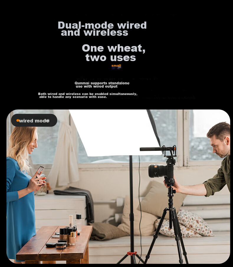 COMICA VM30 Wireless Microphone, Mobile Phone Live Streaming Directional Pickup, Condenser Microphone, DSLR DV Camera Gun-Type Recording Microphone, Professional Interview Microphone, Top Microphone, Black 4