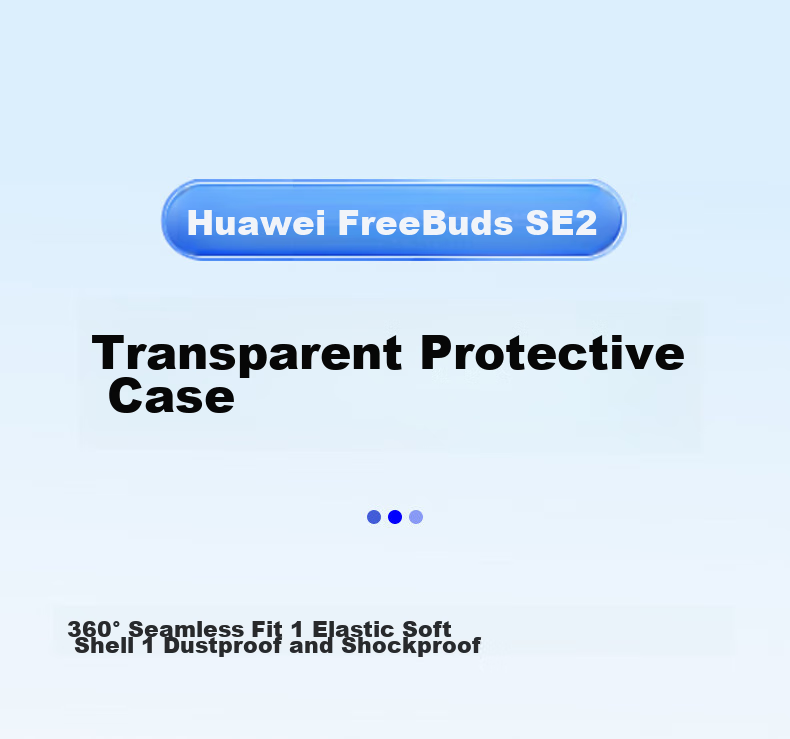 Earphone Protective Case, Suitable for Huawei FreeBuds SE 2/SE 3 Bluetooth Earphones, 4ANC Charging Case Storage Box, TPU Soft Shell Accessory, Shockproof, Transparent 1