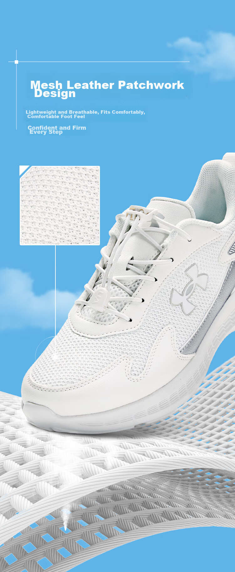 Under Armour Kids Children's Sports Shoes Boys Girls Casual Breathable Durable Youth Running Shoes 3